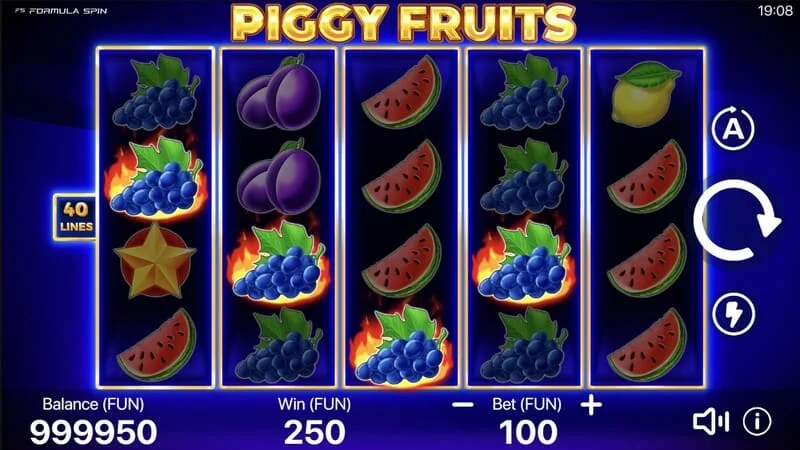 Piggy Fruits - lansarea modului de joc principal